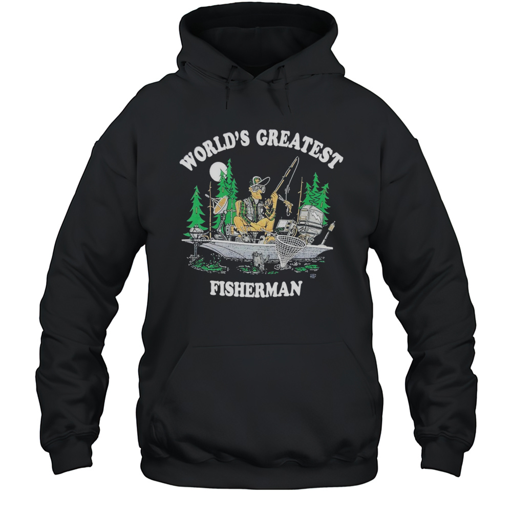 Worlds Greatest Fisherman Vintage Shirt Unisex Hoodie
