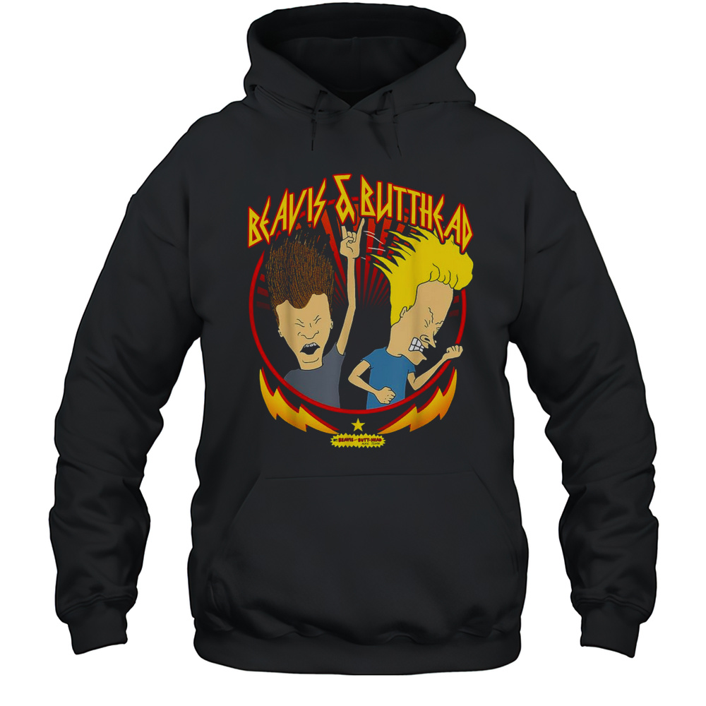 Beavis And Butt Head Metal Colors Rock Out T-Shirt Unisex Hoodie
