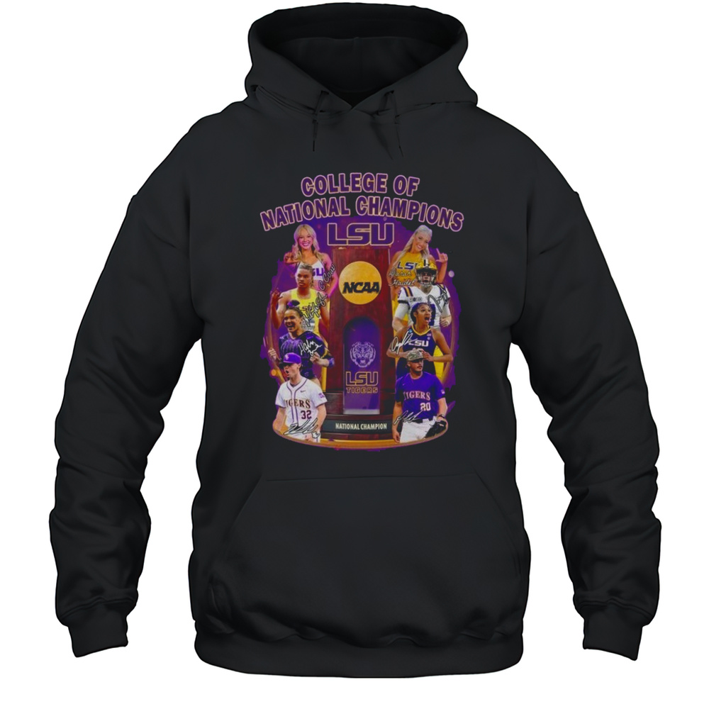 College Of National Champions LSU Tigers T-Shirt Unisex Hoodie