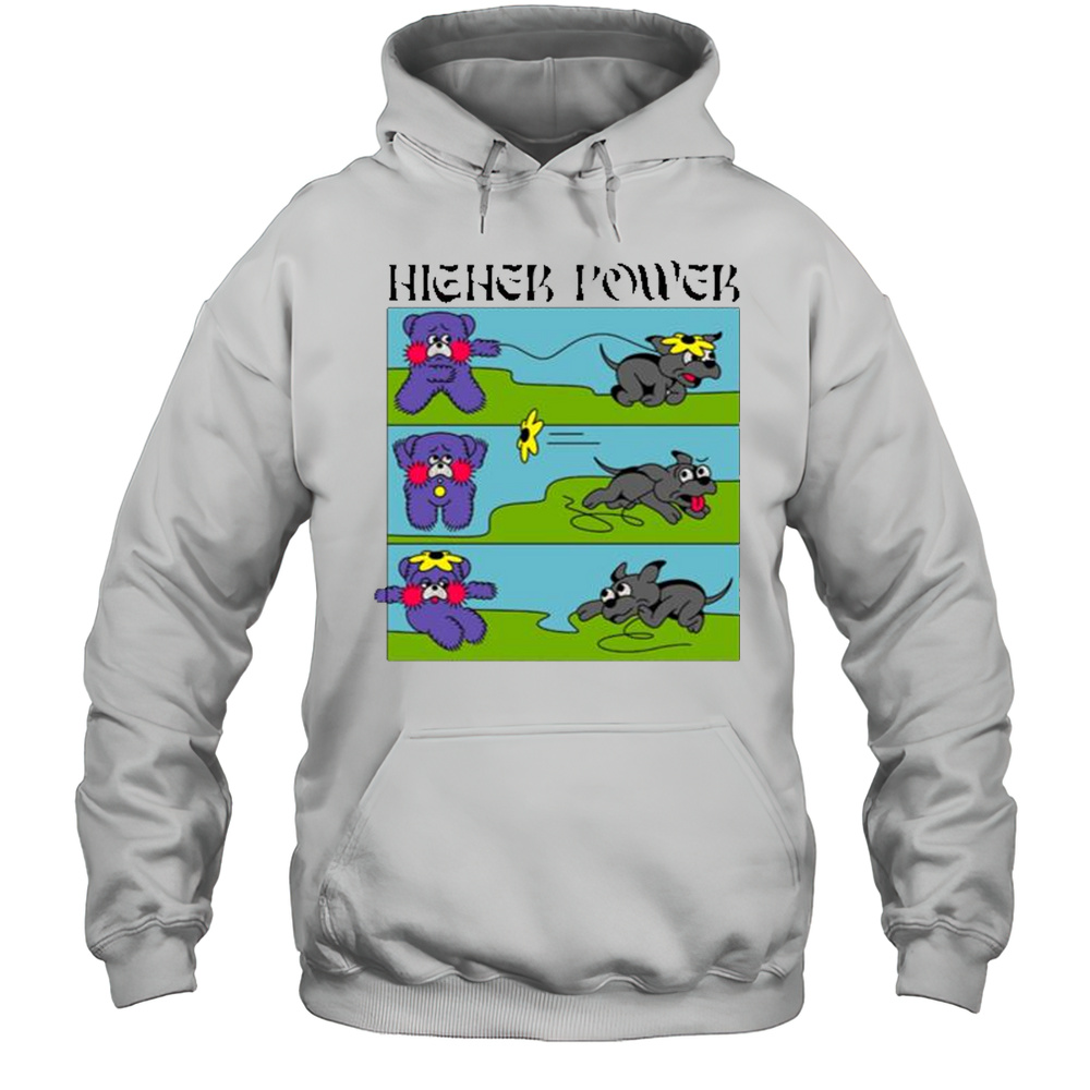 Higher Power Flower Dog T-Shirt Unisex Hoodie