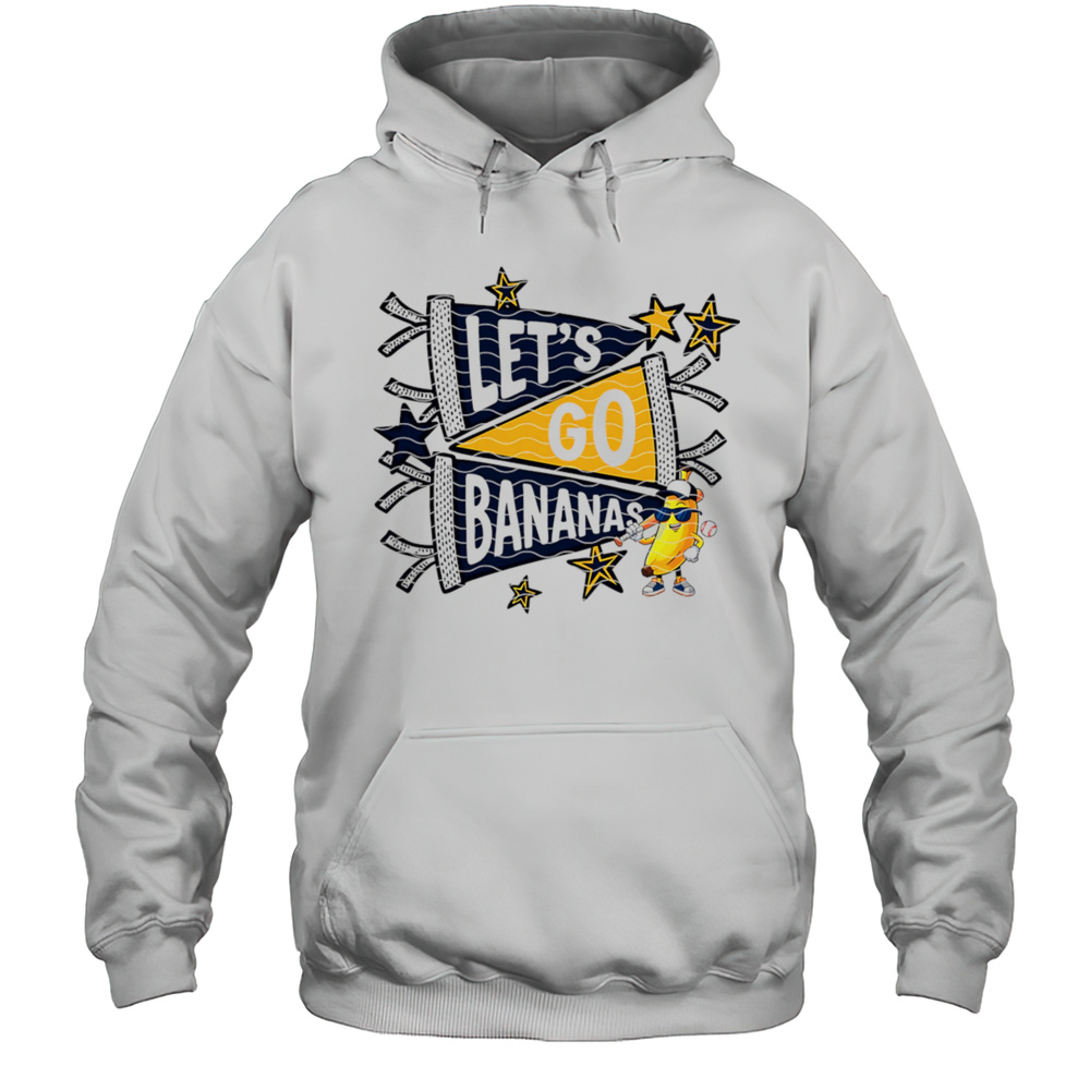 Lets Go Bananas Baseball Shirt Unisex Hoodie