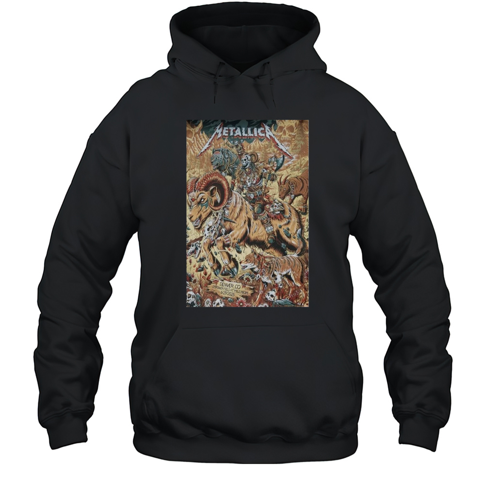 Metallica In Denver CO On June 29 2025 Show Poster T-Shirt Unisex Hoodie