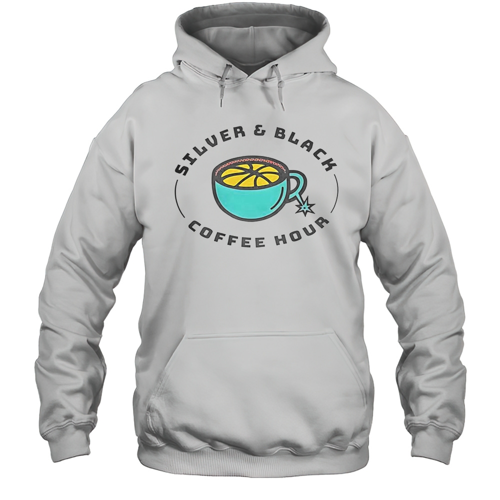 Silver And Black Coffee Hour T-Shirt Unisex Hoodie