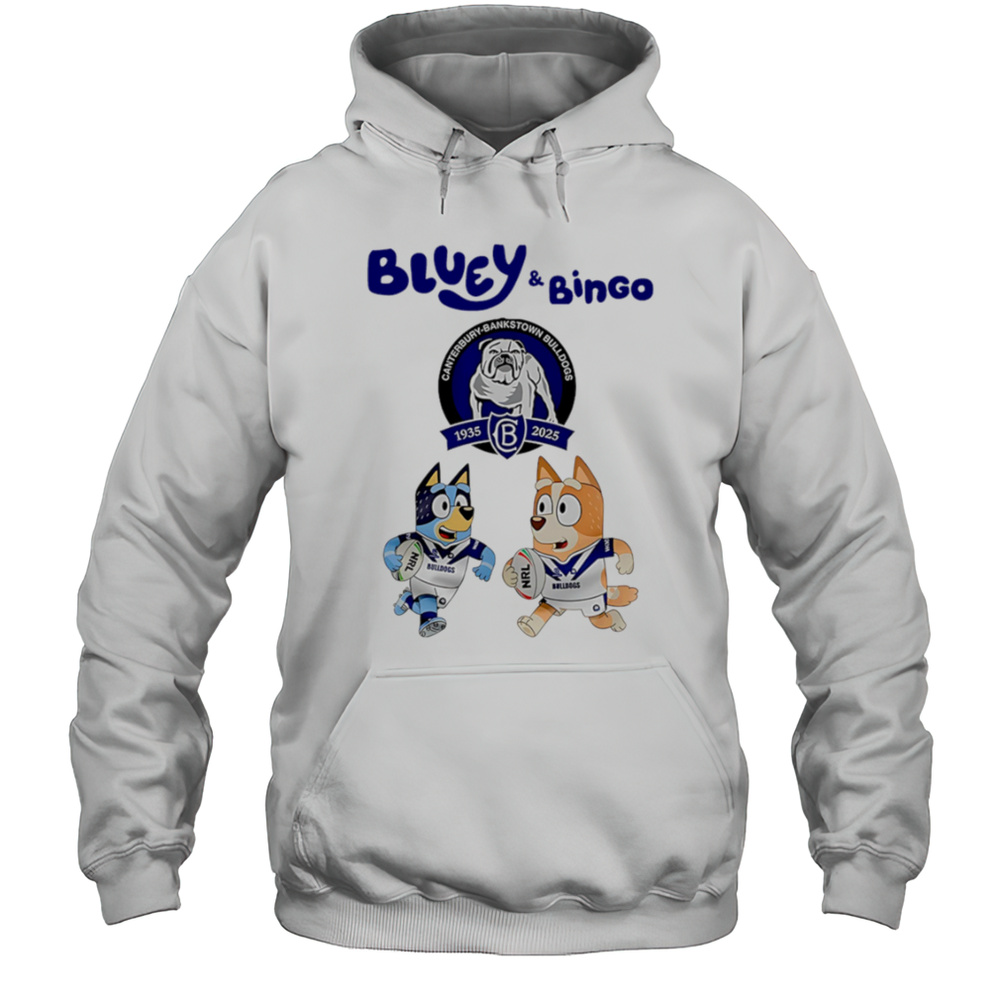 Canterbury Bulldogs Bluey And Bingo Shirt Unisex Hoodie