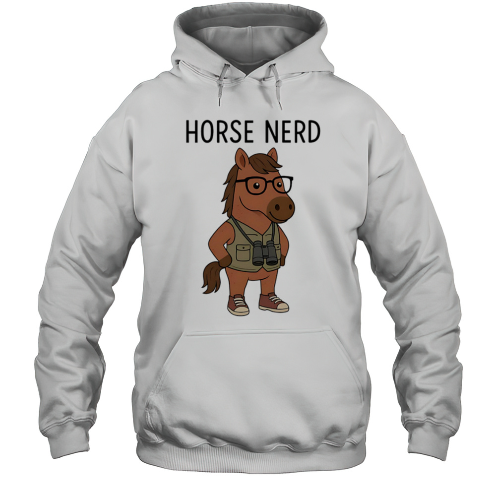 Horse Nerd Cute Cartoon Shirt Unisex Hoodie