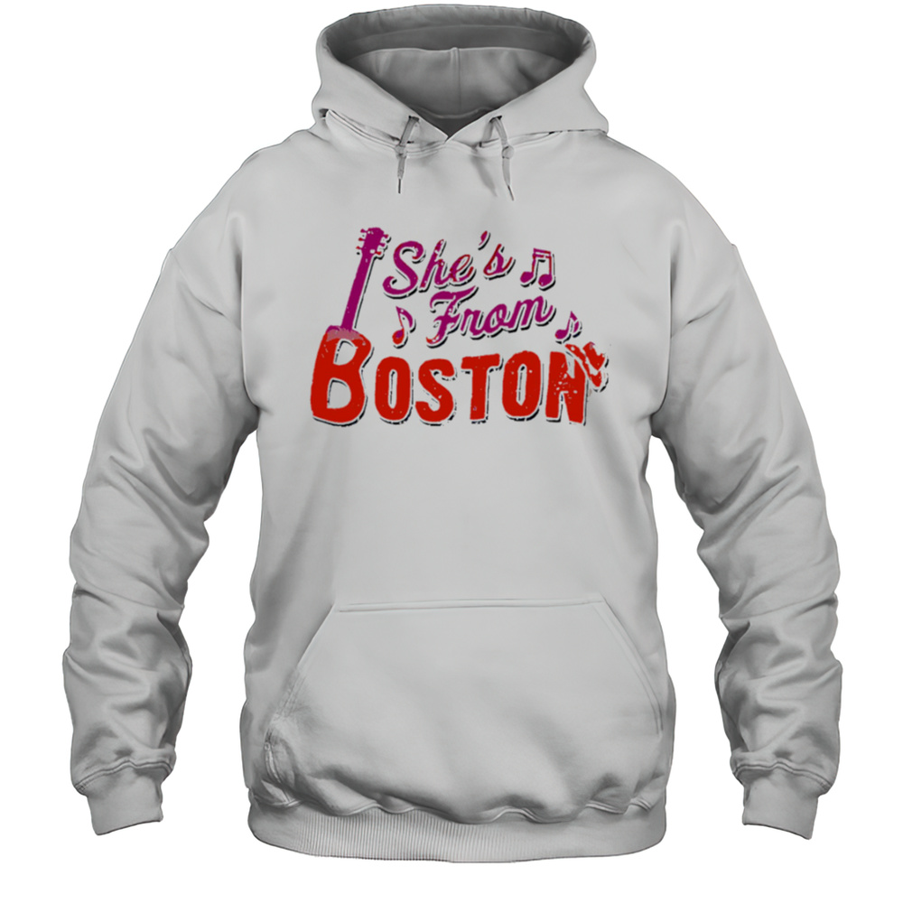 Shes From Boston Music Shirt Unisex Hoodie