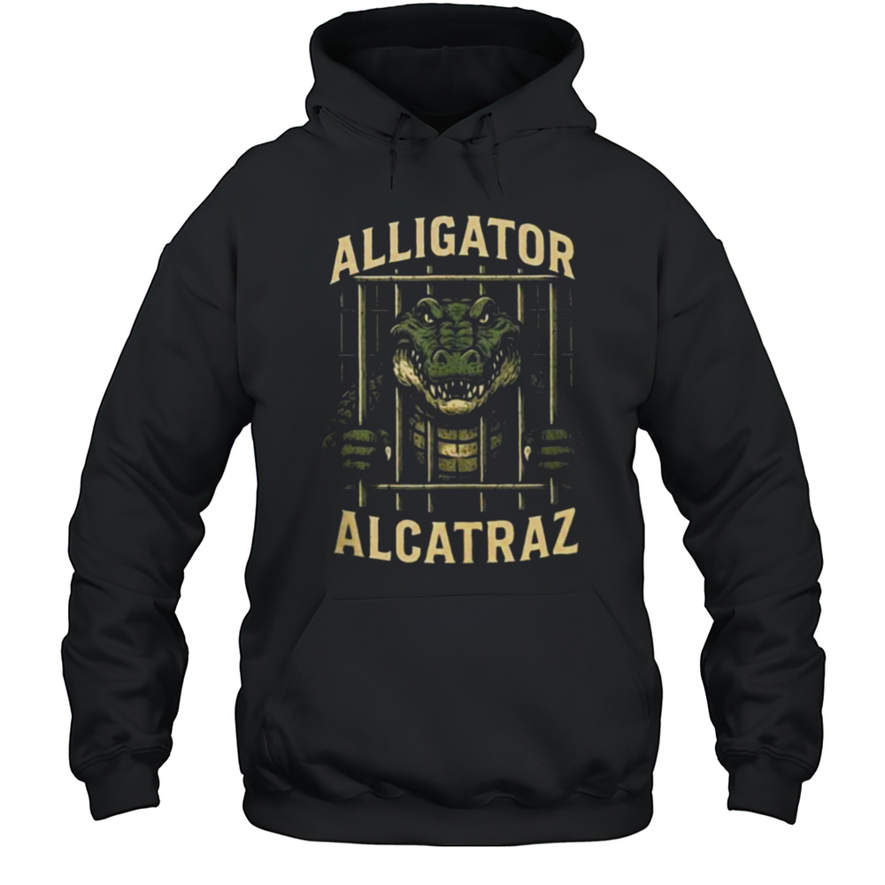 Alligator Alcatraz Locked Up Swamp Parody Design Shirt Unisex Hoodie
