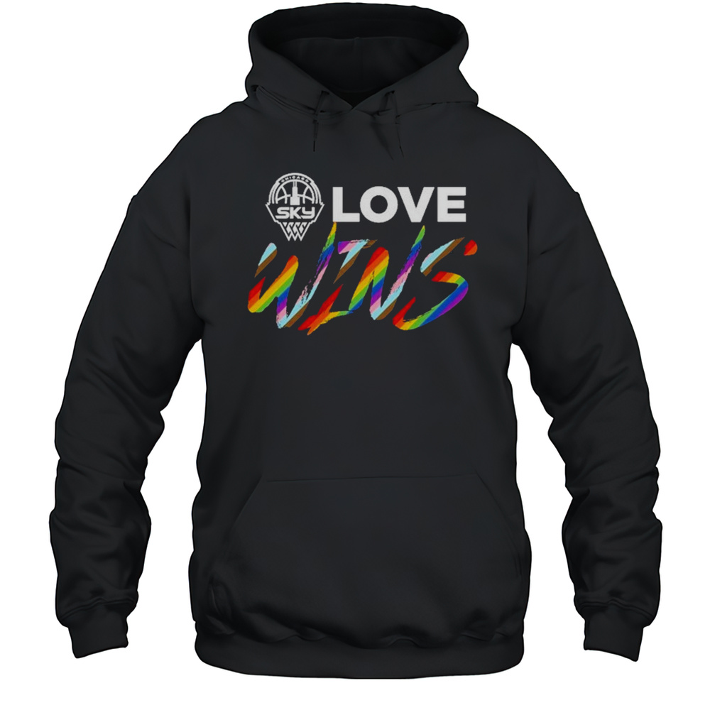 Chicago Sky Love Wins Pride Trans T-Shirt Unisex Hoodie