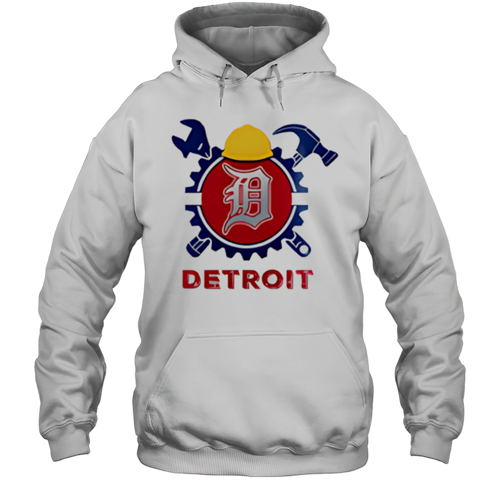 Detroit Tigers Happy Labor Day USA Baseball Shirt Unisex Hoodie