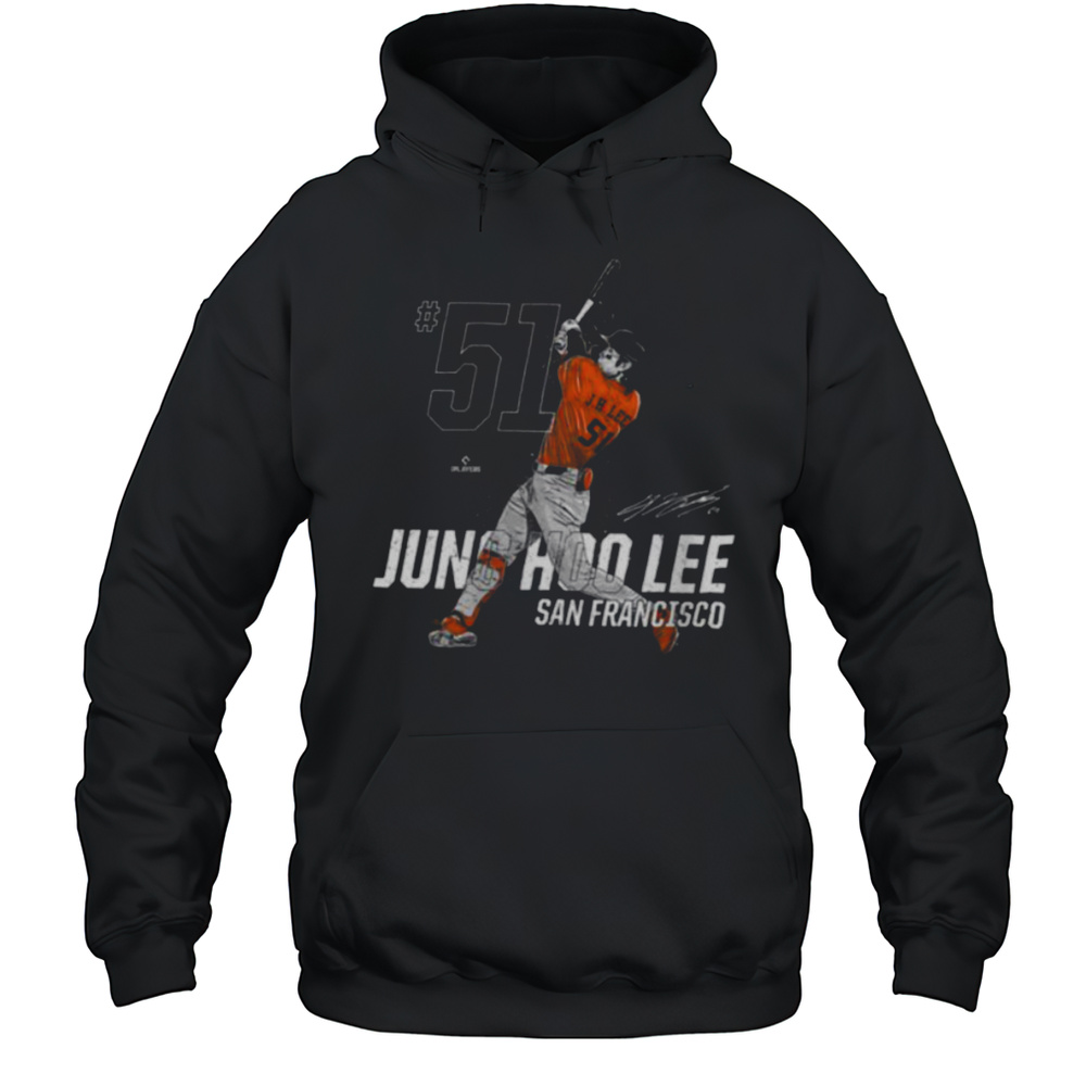 Dynamic Pose Jung Hoo Lee San Francisco Baseball MLBPA Shirt Unisex Hoodie