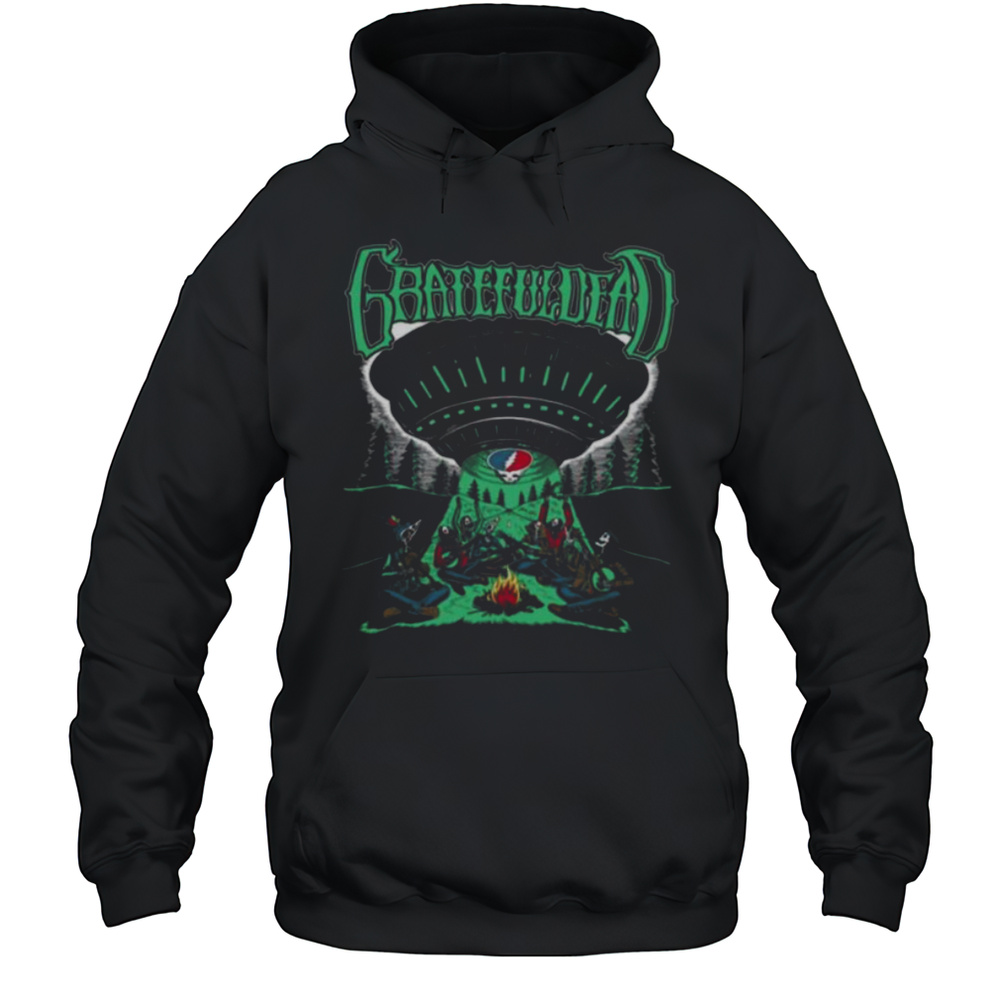 Grateful Dead Skeletons And Aliens Camping Band Shirt Unisex Hoodie