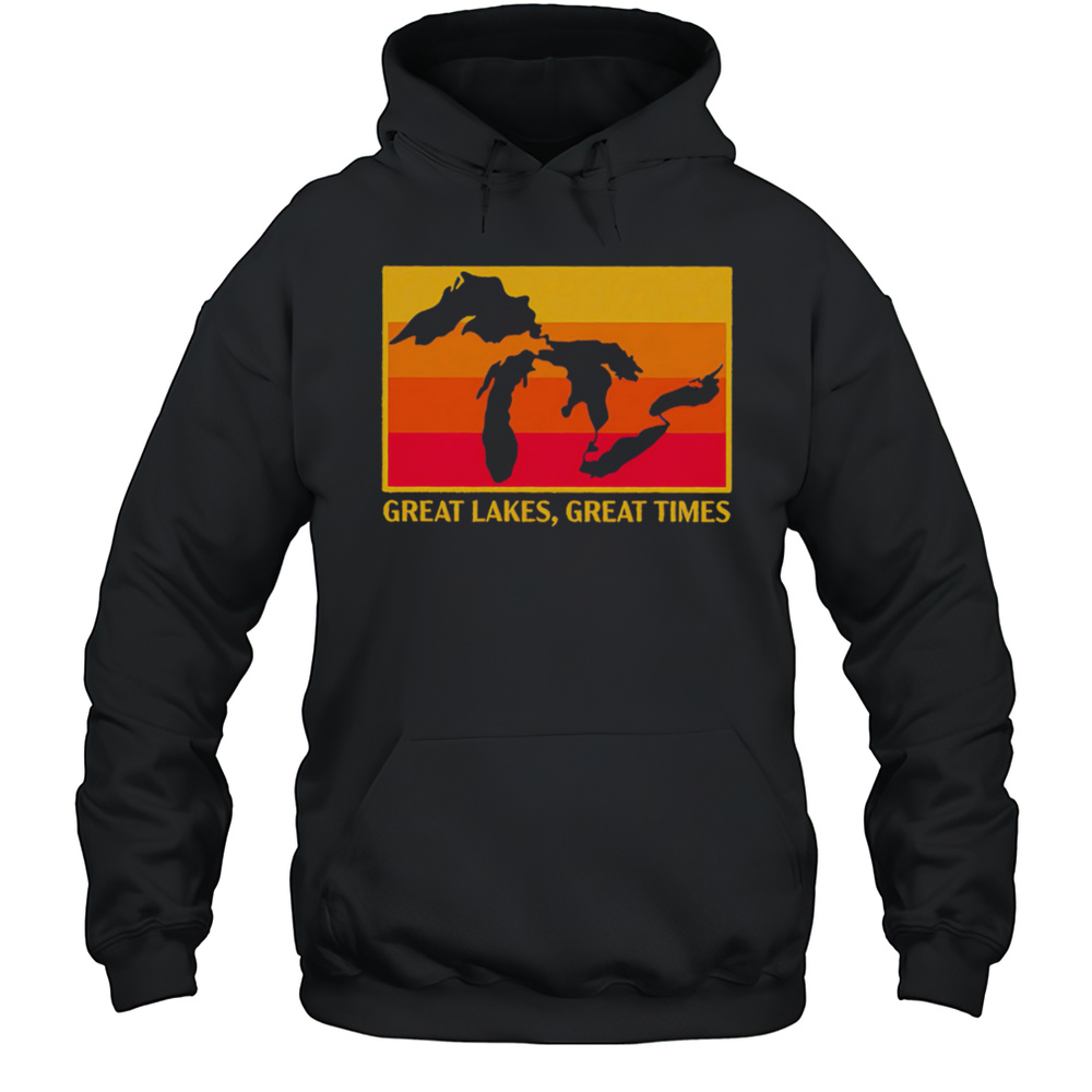 Great Lakes Great Times Michigan Sunset Shirt Unisex Hoodie