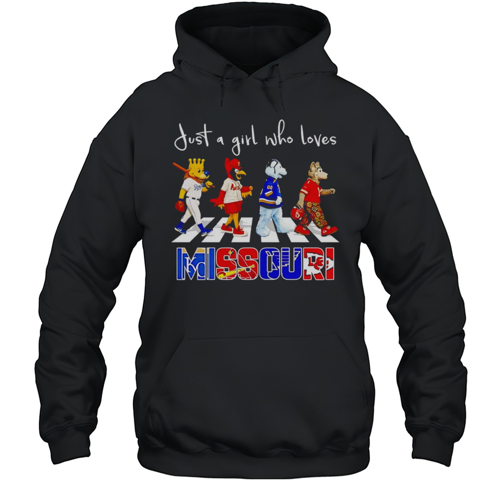 Just A Girl Who Loves Missouri Sports Mascot Shirt Unisex Hoodie