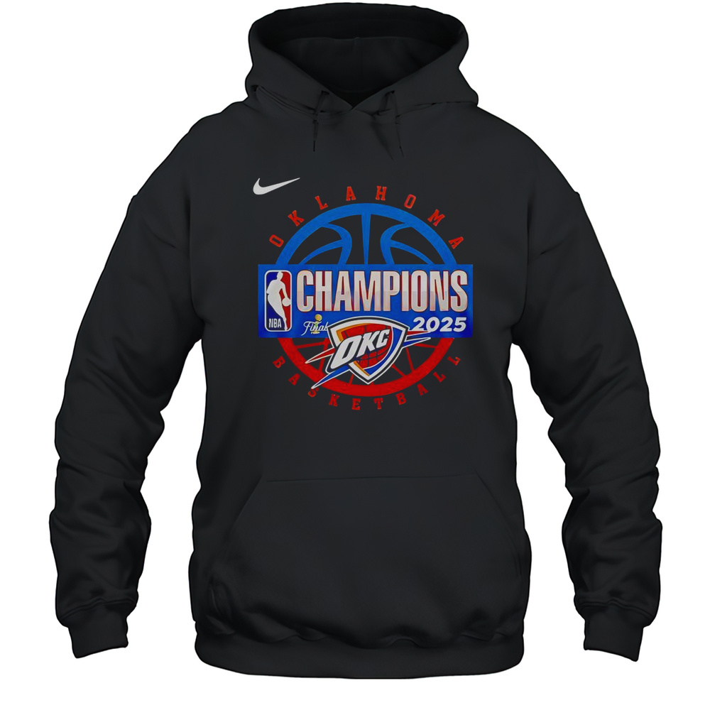 Oklahoma City Thunder Mens Basketball 2025 NBA Finals Champions T-Shirt Unisex Hoodie