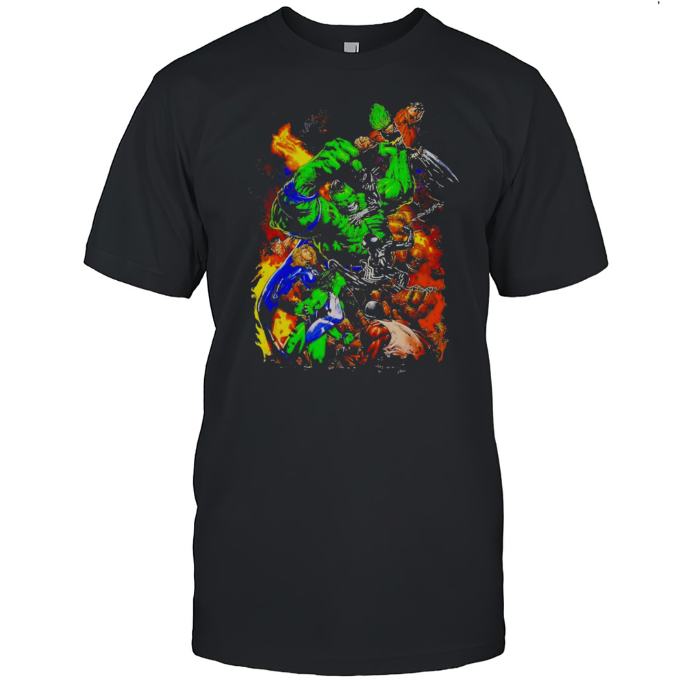 Planet Hulk Vs F4 Graphic Shirt