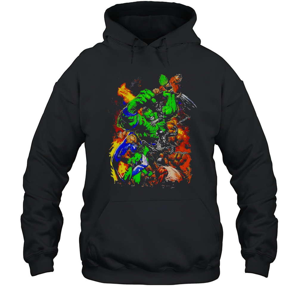Planet Hulk Vs F4 Graphic Shirt Unisex Hoodie