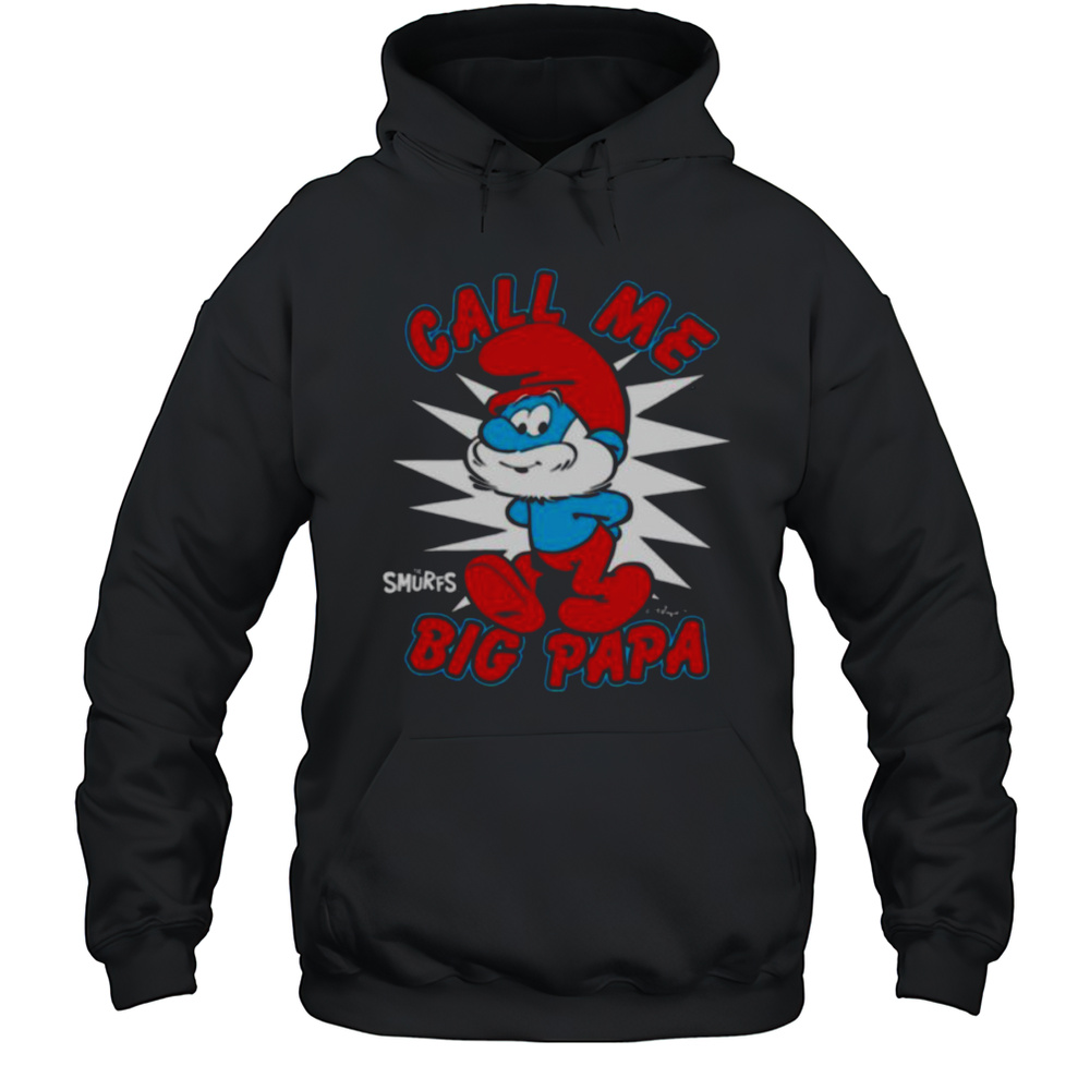 The Smurfs Call Me Big Papa Smurf Retro Cartoon Shirt Unisex Hoodie