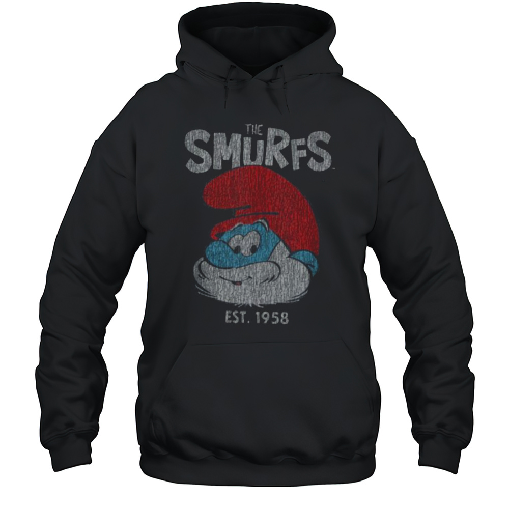 The Smurfs Vintage Papa Smurf Est. 1958 Retro Cartoon Shirt Unisex Hoodie