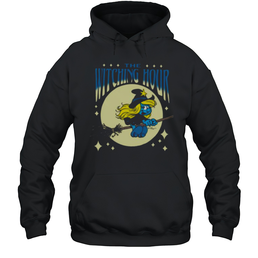 The Smurfs Witching Hour Smurfette Halloween Retro Cartoon Shirt Unisex Hoodie