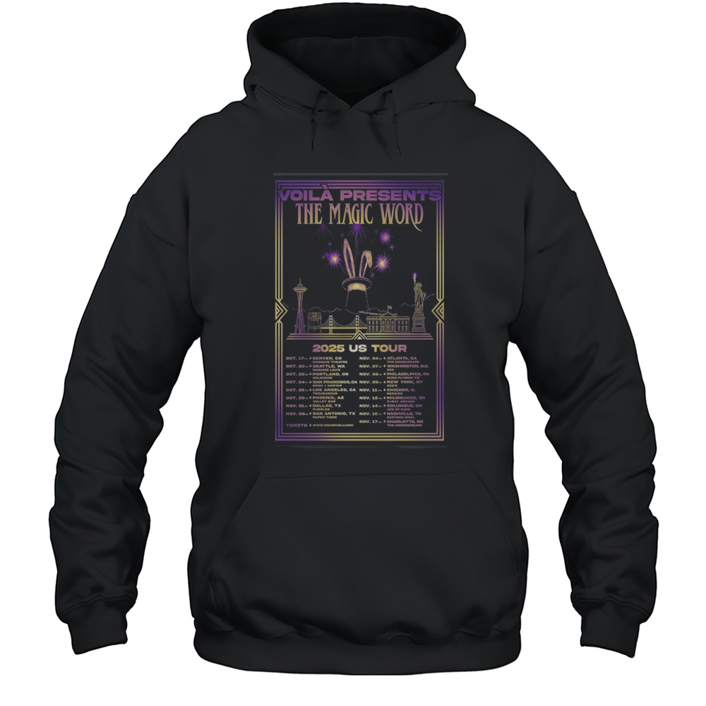 VOILA Band Poster US Tour 2025 T-Shirt Unisex Hoodie