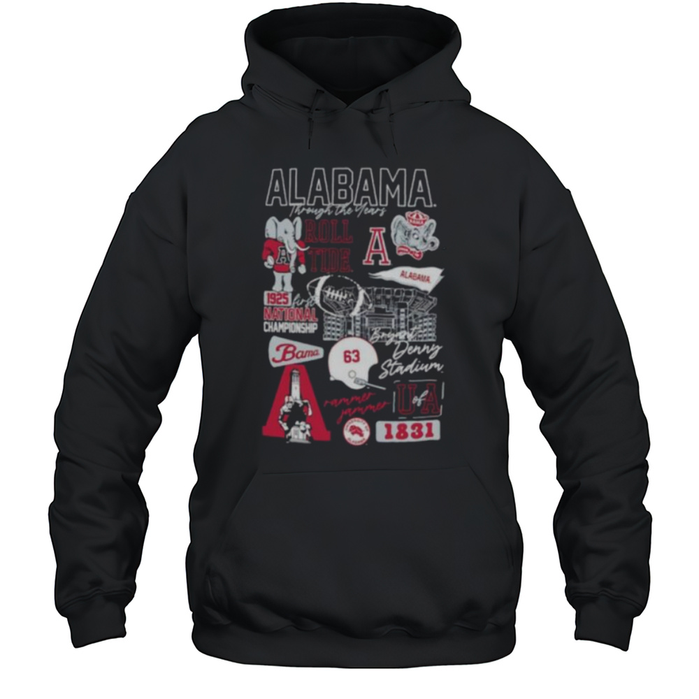 Alabama Crimson Tide Through The Years 1831 Shirt Unisex Hoodie
