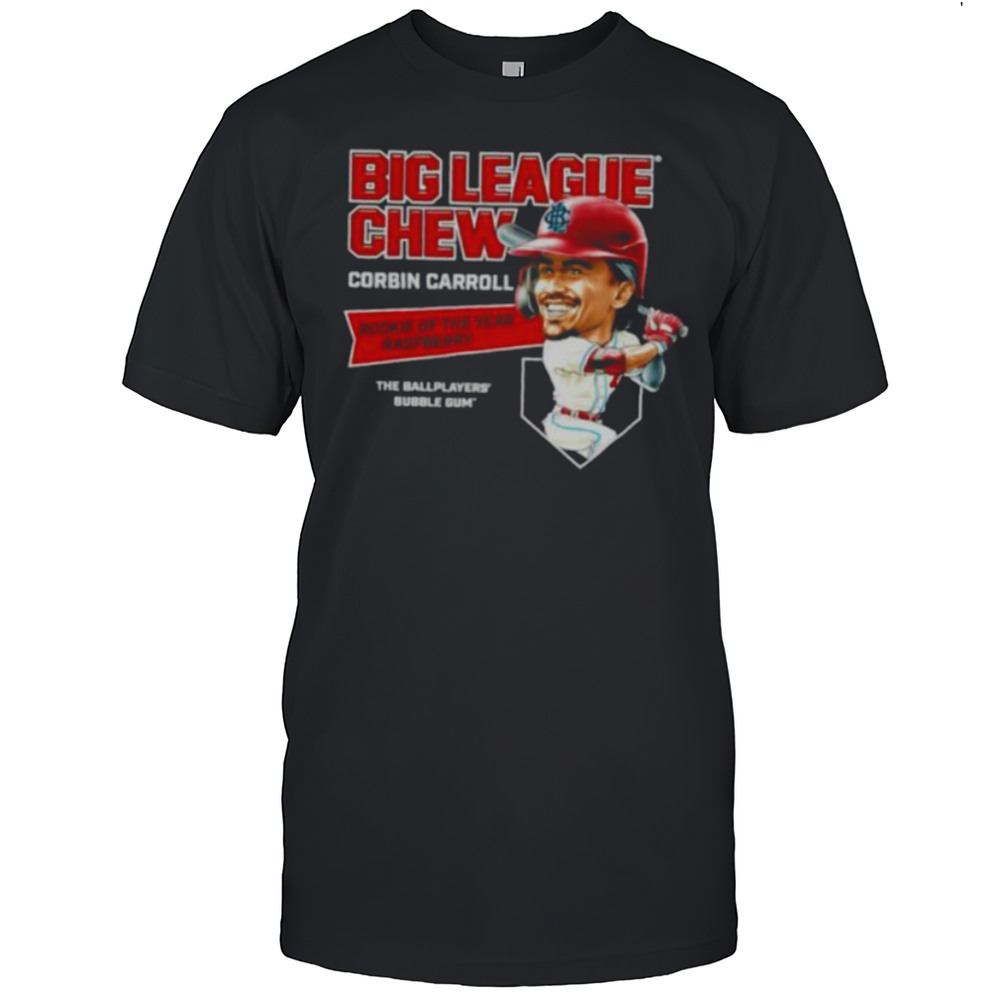 Big League Chew Corbin Carroll Rookie Of The Year Raspberry The Ballplayers Bubble Gum Shirt