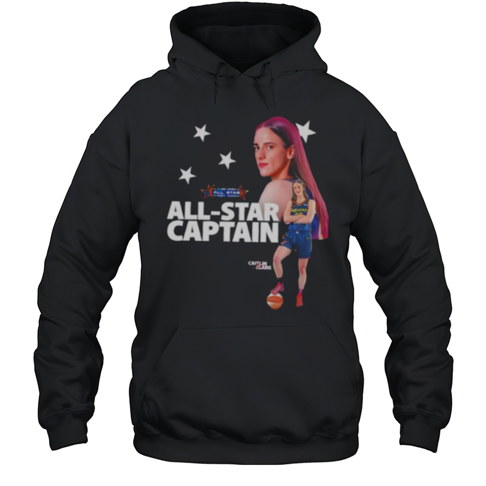Caitlin Clark WNBA All Star 2025 Captain And Two Time All Star Shirt Unisex Hoodie