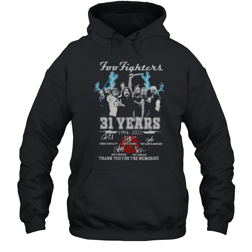 Foo Fighters 31 Years 1994 2025 Thank You For The Memories Signature Shirt Unisex Hoodie