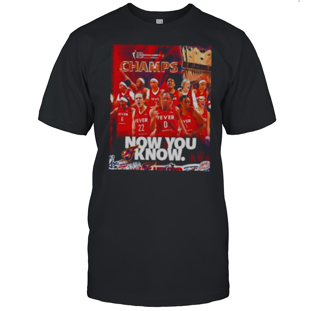 Indiana Fever 2025 WNBA Commissioners Cup Champs Now You Know Shirt