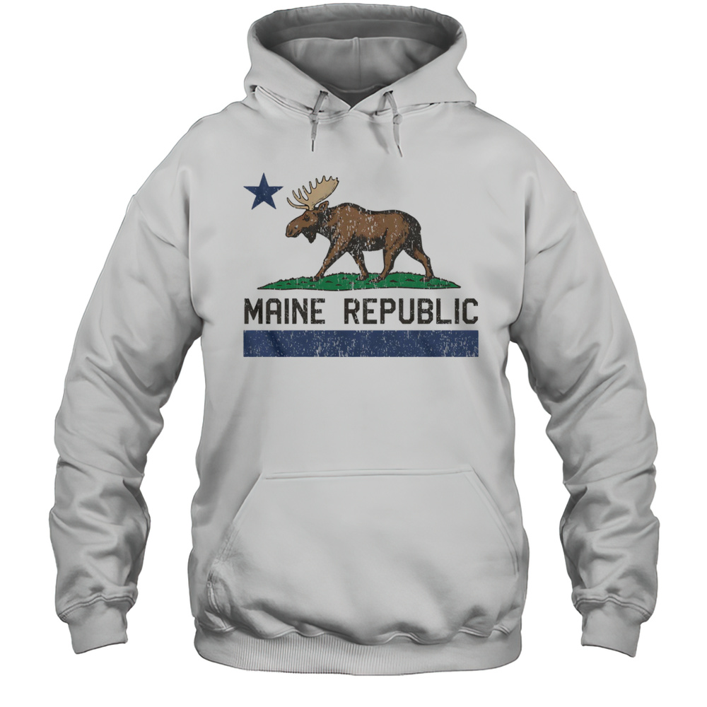 Maine Republic Moose Shirt Unisex Hoodie