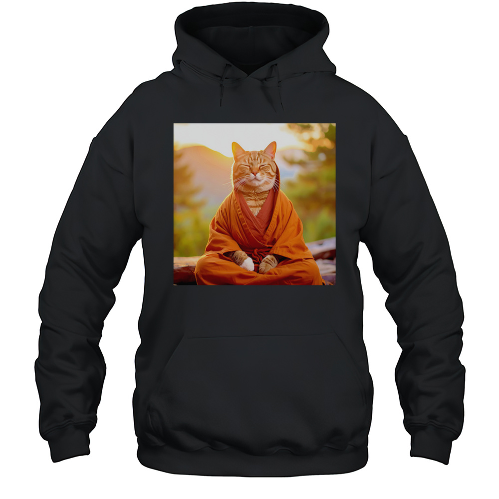 Meditate Cat Shirt Unisex Hoodie