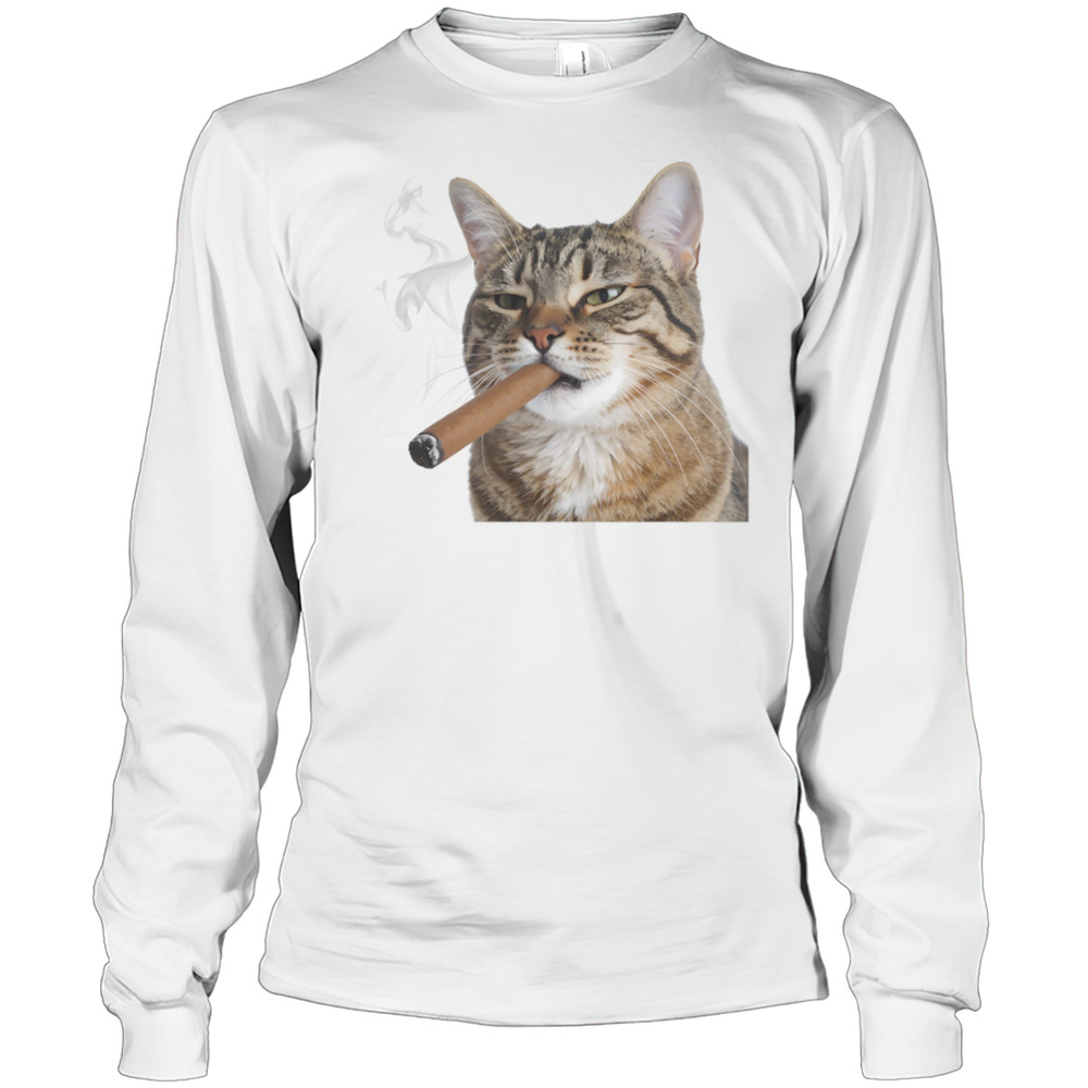 Smoke Cat Shirt Long Sleeved