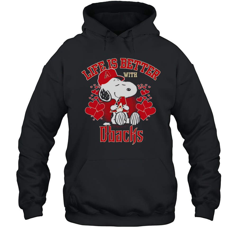 Snoopy Life Is Better With D-Backs Shirt Unisex Hoodie