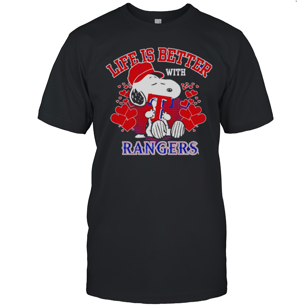 Snoopy Life Is Better With Rangers Shirt