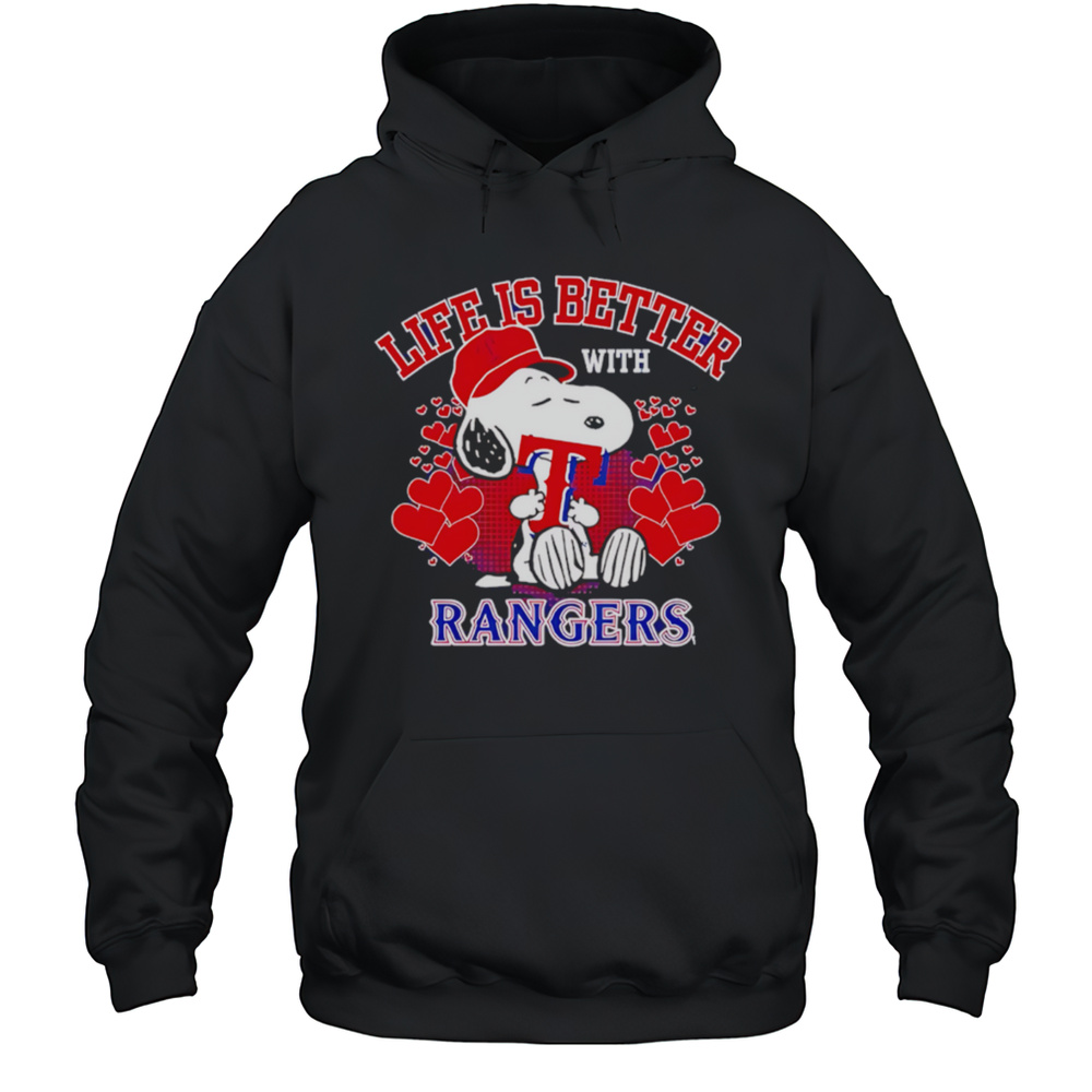 Snoopy Life Is Better With Rangers Shirt Unisex Hoodie