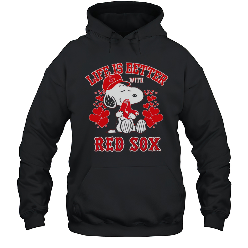 Snoopy Life Is Better With Red Sox Shirt Unisex Hoodie