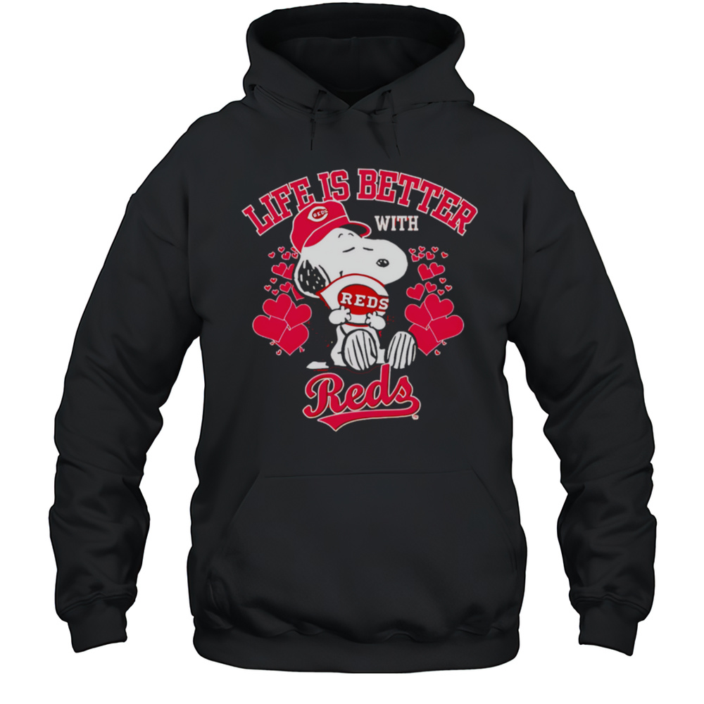 Snoopy Life Is Better With Reds Shirt Unisex Hoodie