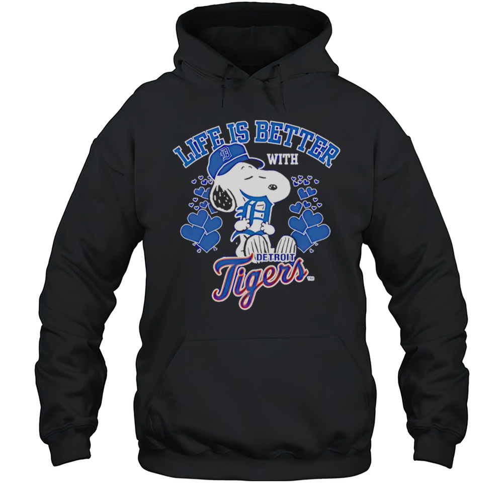 Snoopy Life Is Better With Tigers Shirt Unisex Hoodie