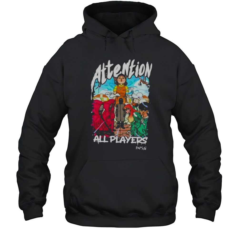 Squid Game 3 Attention All Players Anime Shirt Unisex Hoodie
