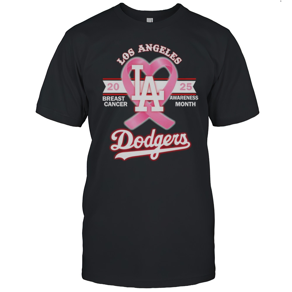 2025 Breast Cancer Awareness Month Los Angeles Dodgers Shirt
