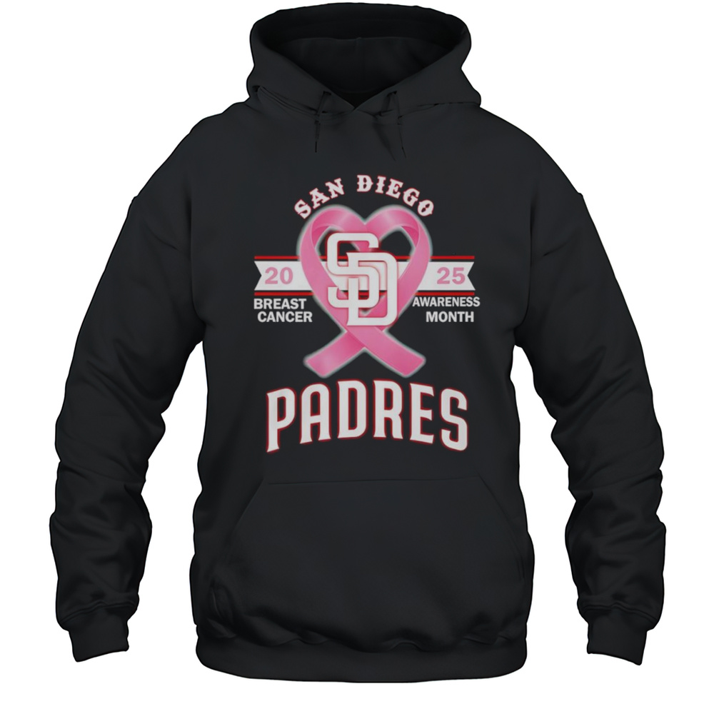 2025 Breast Cancer Awareness Month San Diego Padres Shirt Unisex Hoodie