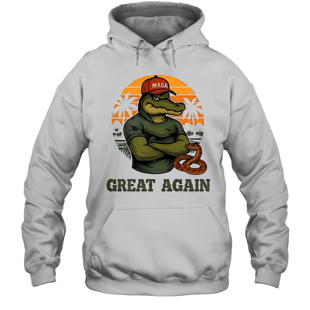 Alligator Alcatraz Great Again Shirt Unisex Hoodie