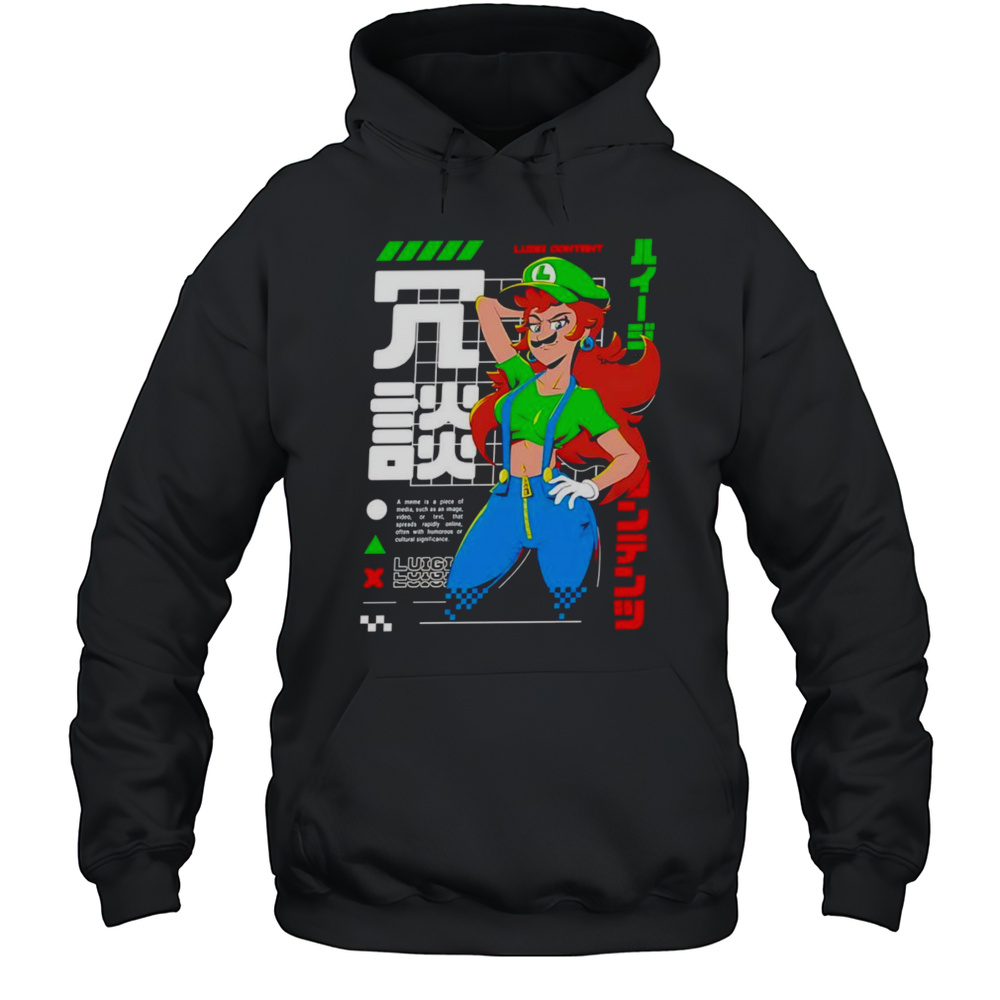 BeatEmUps Luigi Content Shirt Unisex Hoodie