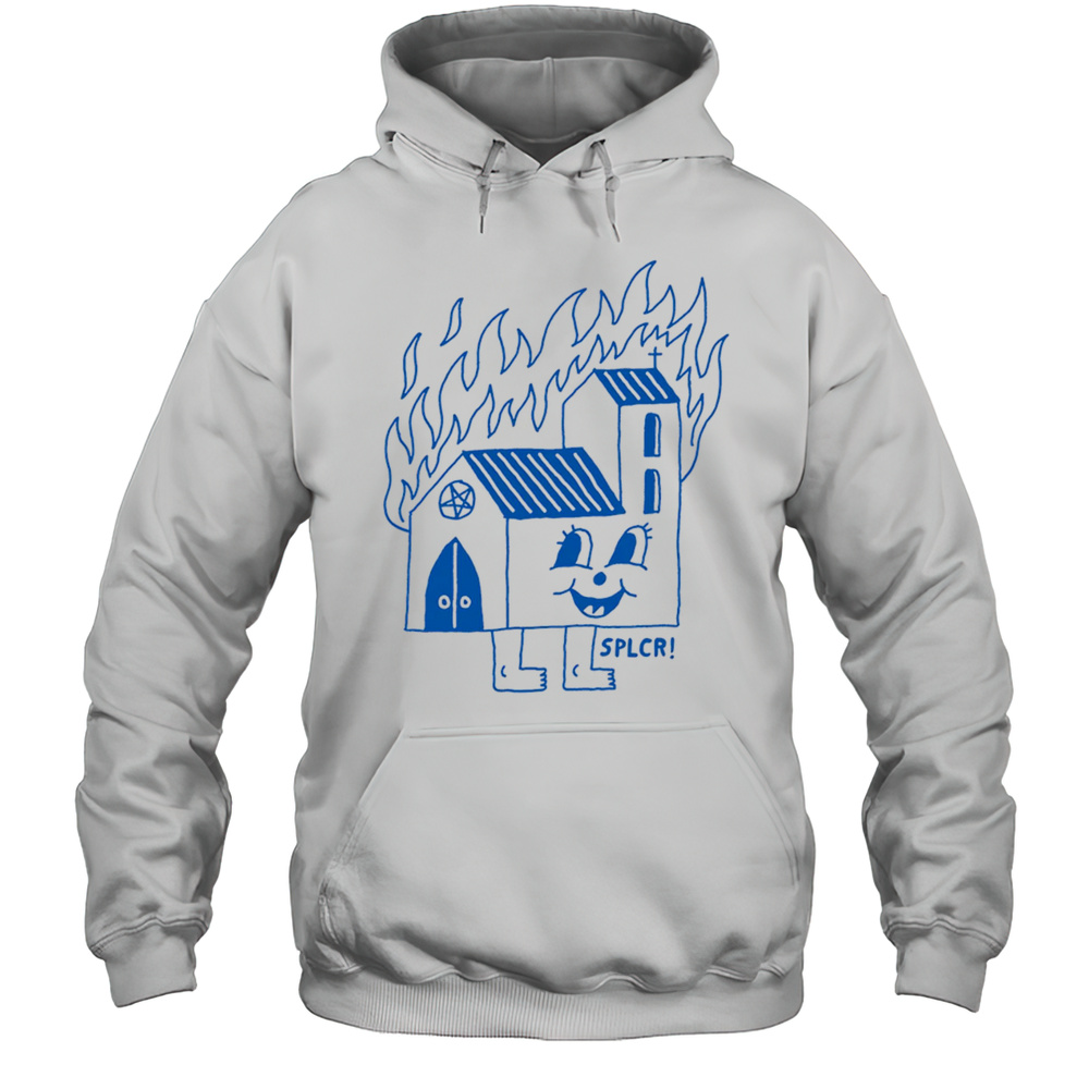 Burning Church Shirt Unisex Hoodie