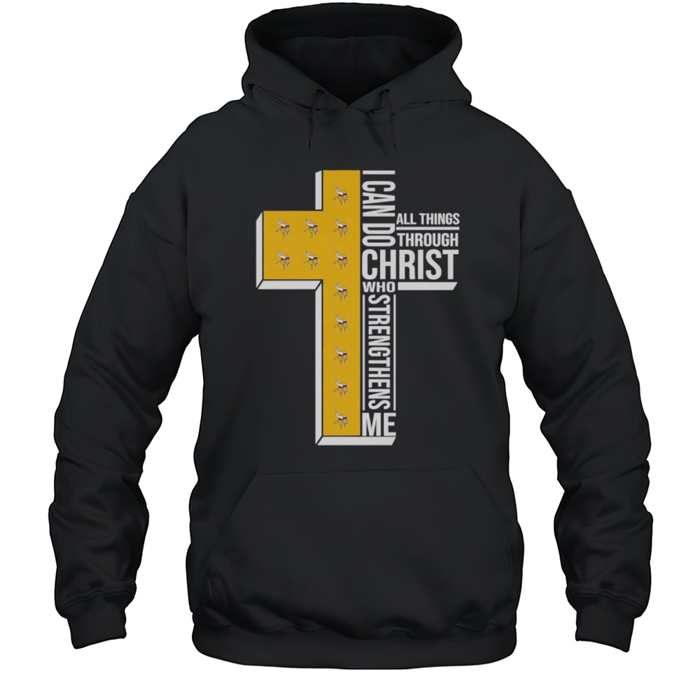 I Can Do All Things Through Christ Who Strengthens Me Minnesota Vikings Logo Shirt Unisex Hoodie