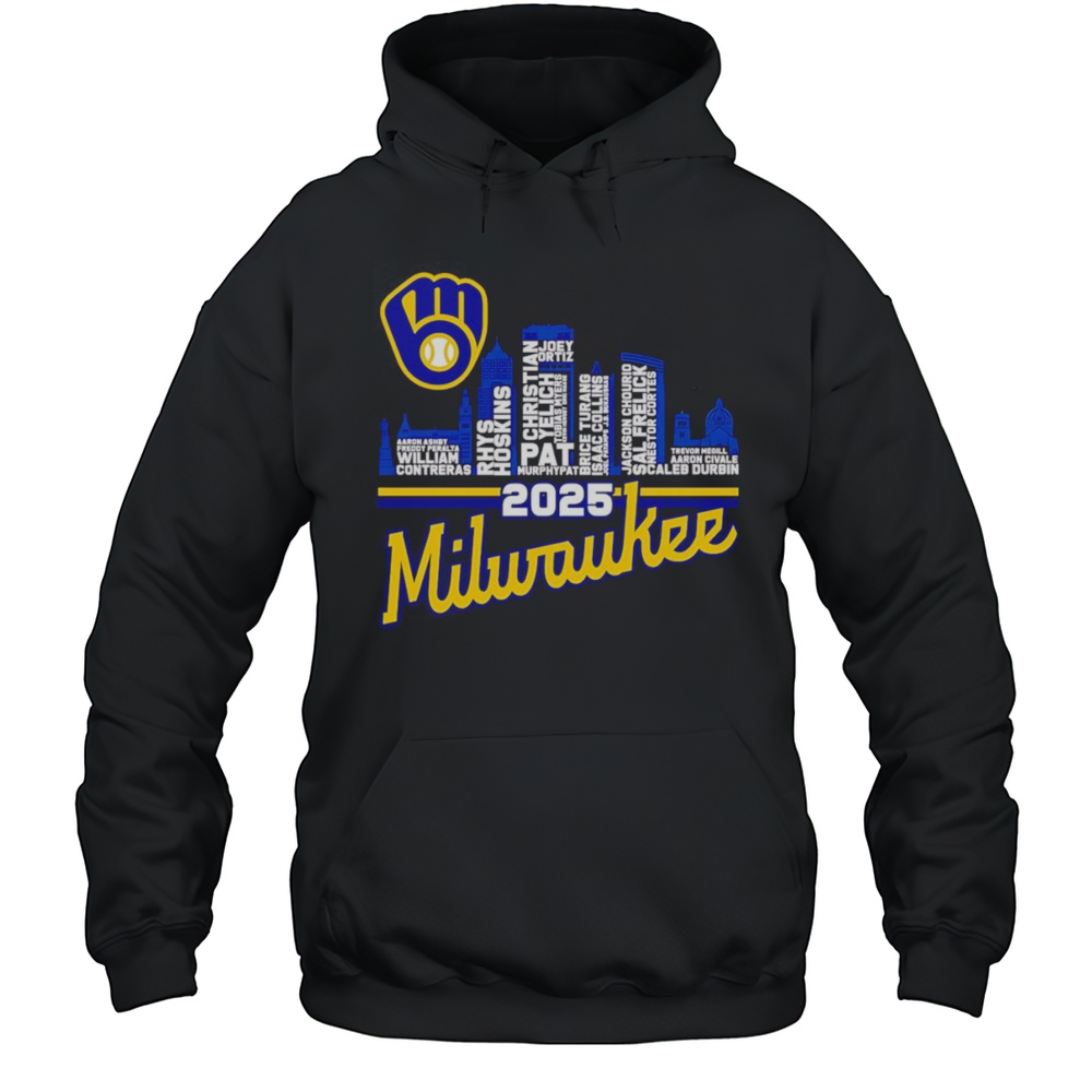Milwaukee Brewers 2025 Skyline Name Shirt Unisex Hoodie