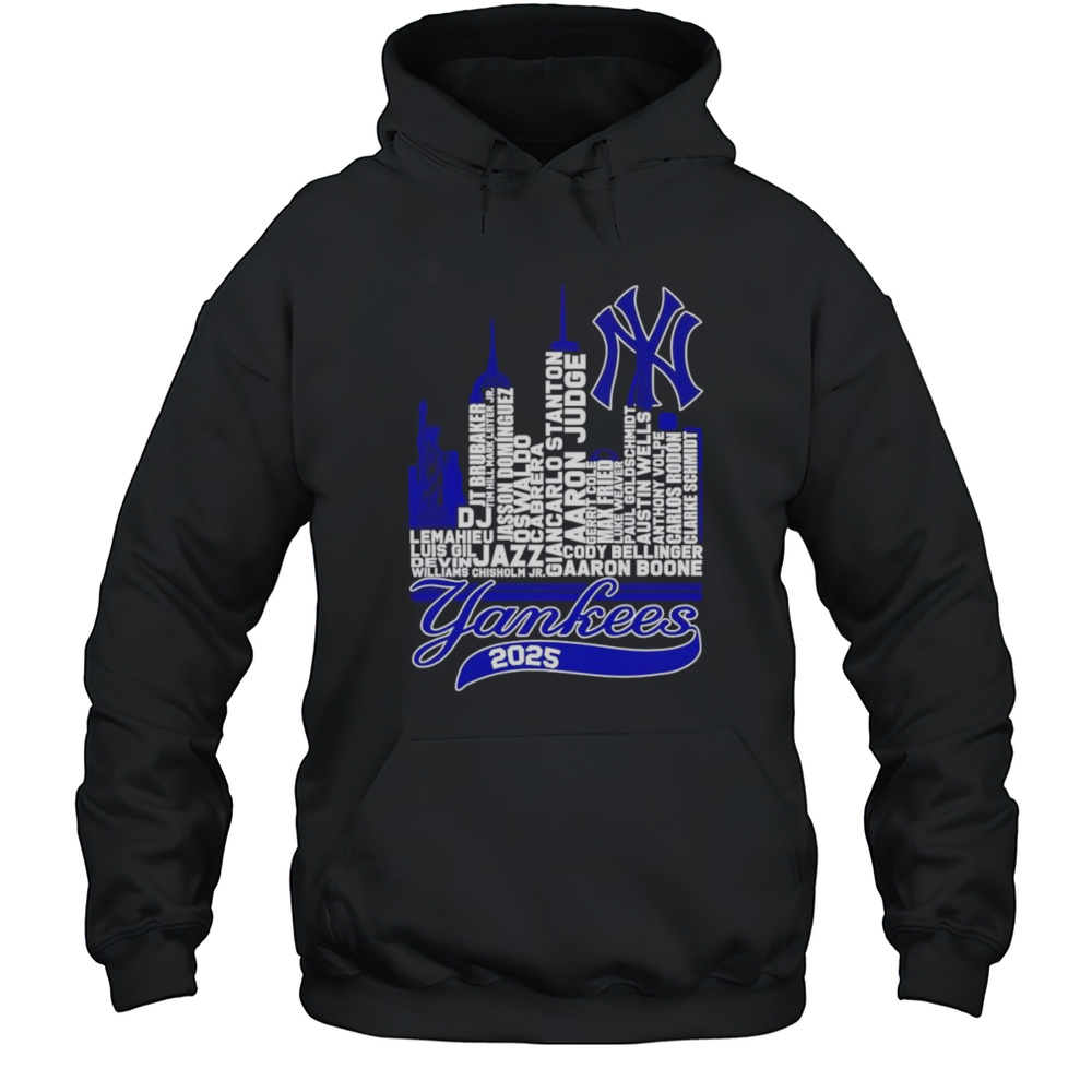 New York Yankees 2025 Skyline Name Shirt Unisex Hoodie
