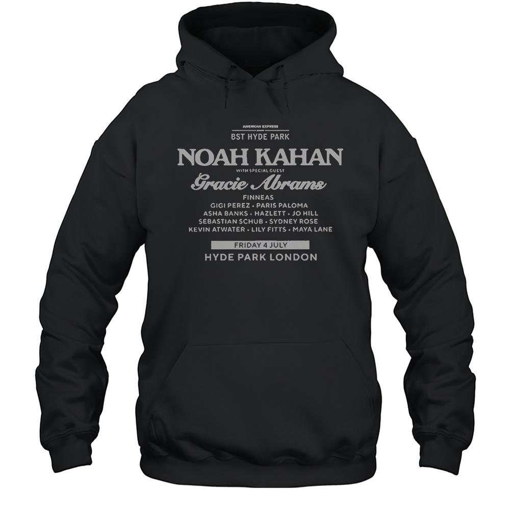 Noah Kahan July 04 2025 BST Hyde Park London UK T-Shirt Unisex Hoodie