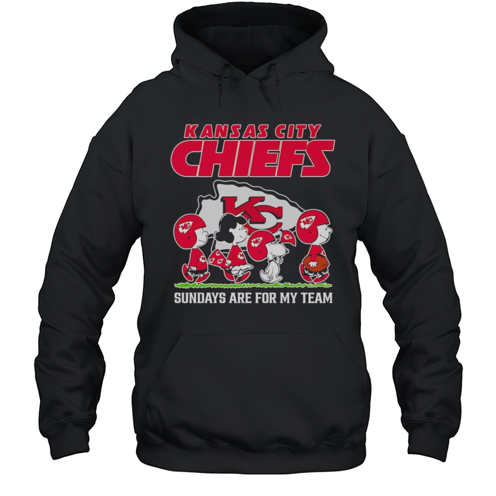 Peanuts Kansas City Chiefs Sundays Are For My Team Shirt Unisex Hoodie