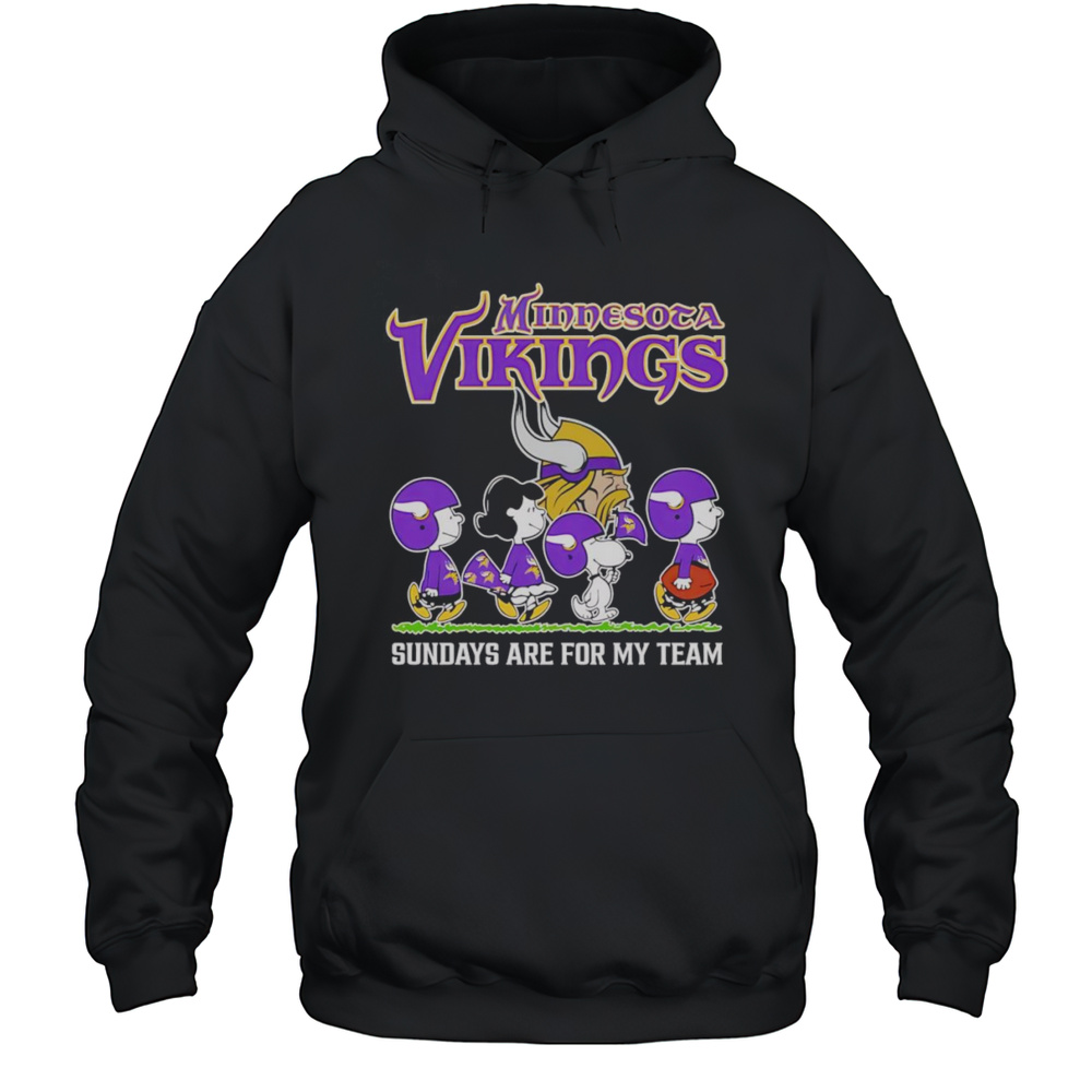 Peanuts Minnesota Vikings Sundays Are For My Team Shirt Unisex Hoodie